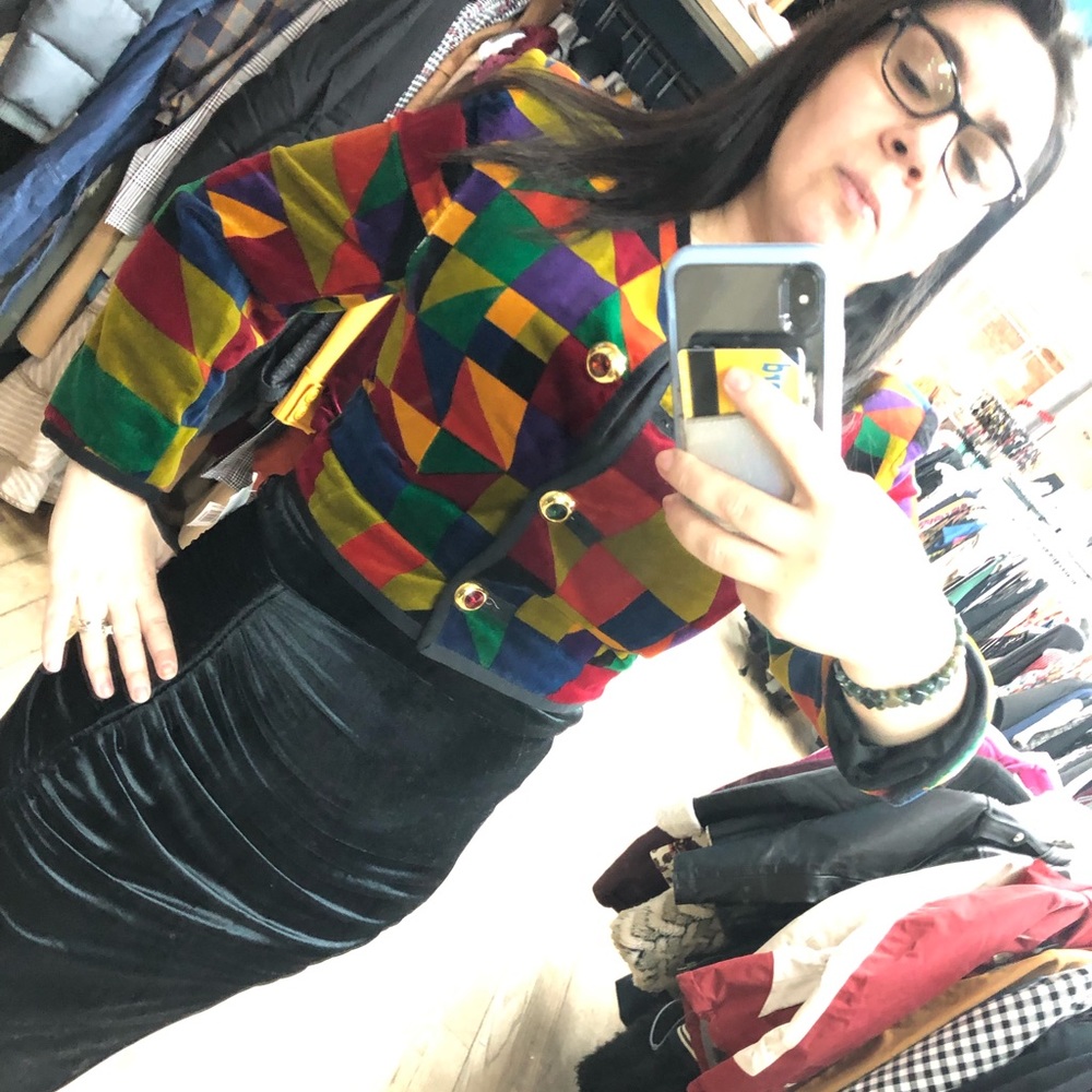 Louis Féraud vintage velvet blazer/jacket